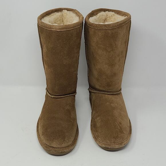 Bearpaw Girls Emma Sheepskin Lining Tall Boots Hickory Color Size 2 - Picture 2 of 7